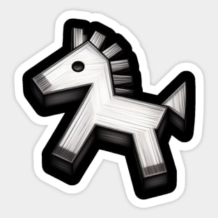 Wooden Horse Toy Sticker